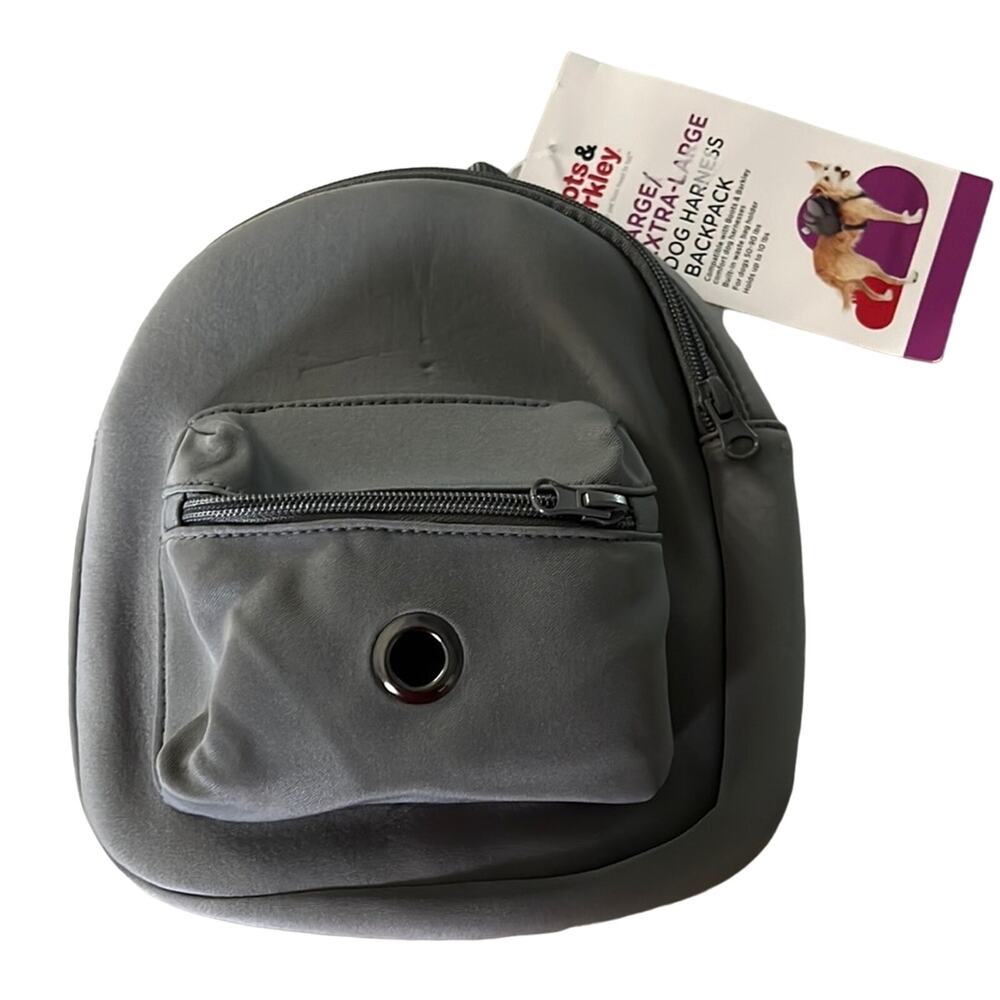 NWT Boots & Barkley Dog Backpack Harness Attachment Gray L/XL 50-90lbs